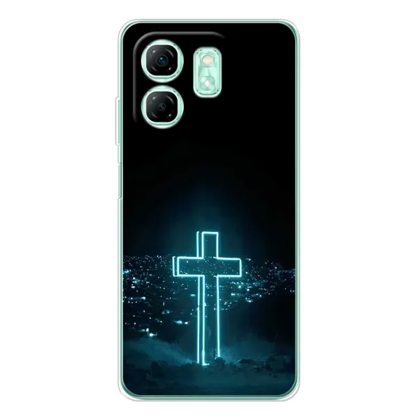 Чехол с принтом «Крест и город» для Infinix Smart 9 Чехол с принтом «Крест и город» для Infinix Smart 9