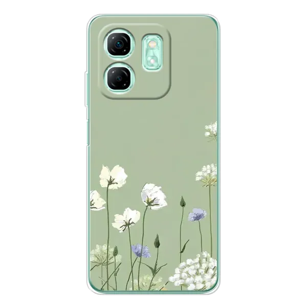 Чехол с принтом «Цветы на зеленом» для Infinix Smart 9