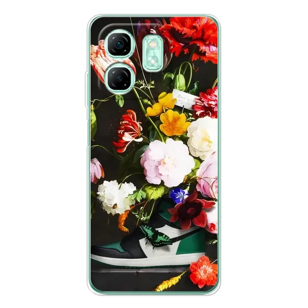 Чехол с принтом «Nike цветы» для Infinix Smart 9 Чехол с принтом «Nike цветы» для Infinix Smart 9