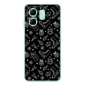 Новорічні, Святкові Чохли для Infinix Smart 9 - 2024 год (Новорічний фон)