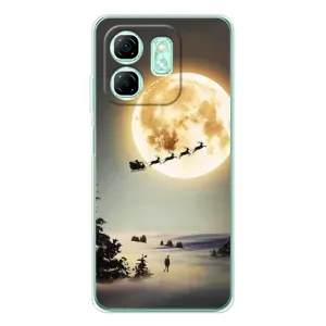 Новорічні, Святкові Чохли для Infinix Smart 9 - 2024 год (Санта на місяці)