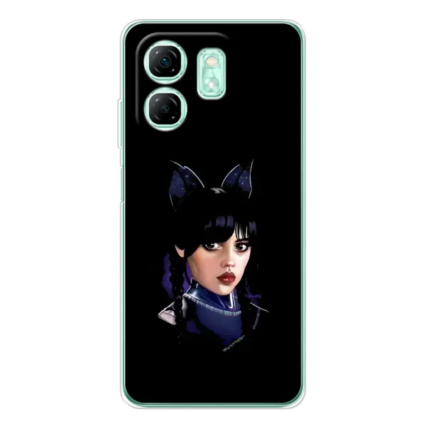 Чехол с принтом «серьезная Уэнздей» для Infinix Smart 9 Чехол с принтом «серьезная Уэнздей» для Infinix Smart 9