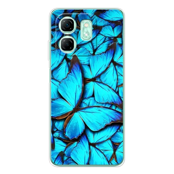 Чохол з принтом «Сині метелики» для Infinix Smart 9