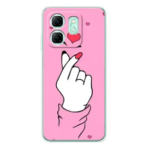 Чехол с принтом для Infinix Smart 9 (AlphaPrint - Знак сердечка)
