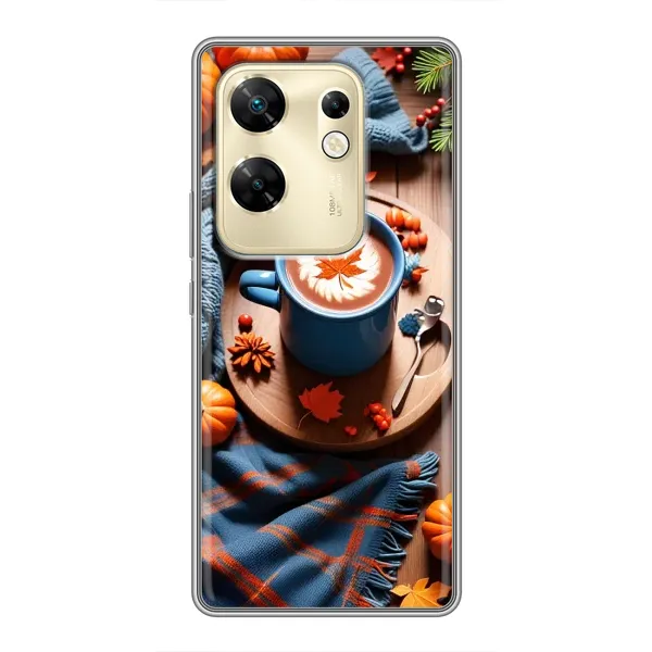 Чехол с принтом «Кофе и тыковки» для Infinix Zero 30 Чехол с принтом «Кофе и тыковки» для Infinix Zero 30
