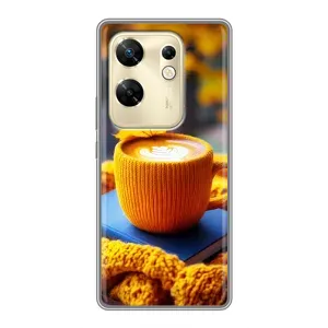 Чехол с принтом «Кофе на желтом пледе» для Infinix Zero 30