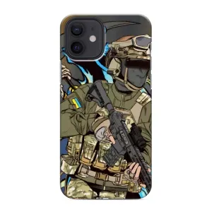 Чехлы с картинкой ЗСУ для iPhone 12 mini (AlphaPrint) (Воїн ЗСУ)