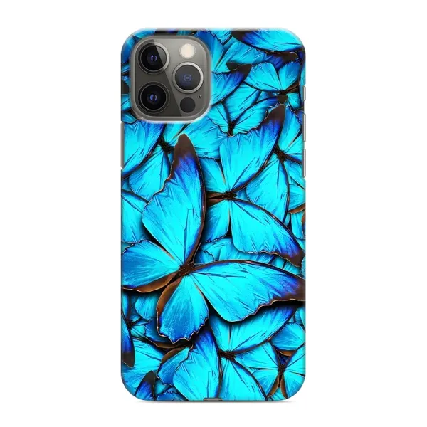 Чохол з принтом «Сині метелики» для iPhone 12 Pro Max