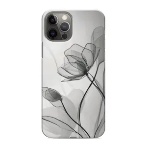 Чохол з принтом «Чорні квіти» для iPhone 12 Pro