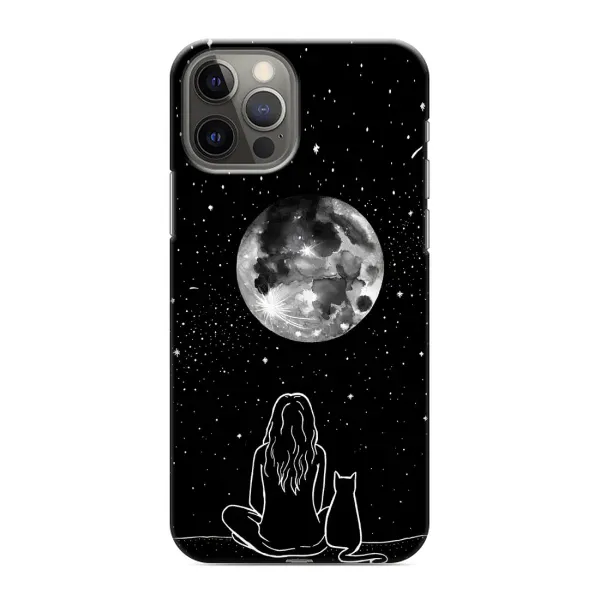 Чохол з принтом «Дівчина з котом» для iPhone 12 Pro Чохол з принтом «Дівчина з котом» для iPhone 12 Pro