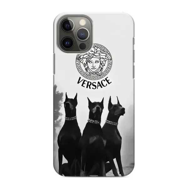 Чохол з принтом «Доберман Версаче» для iPhone 12 Pro Чохол з принтом «Доберман Версаче» для iPhone 12 Pro