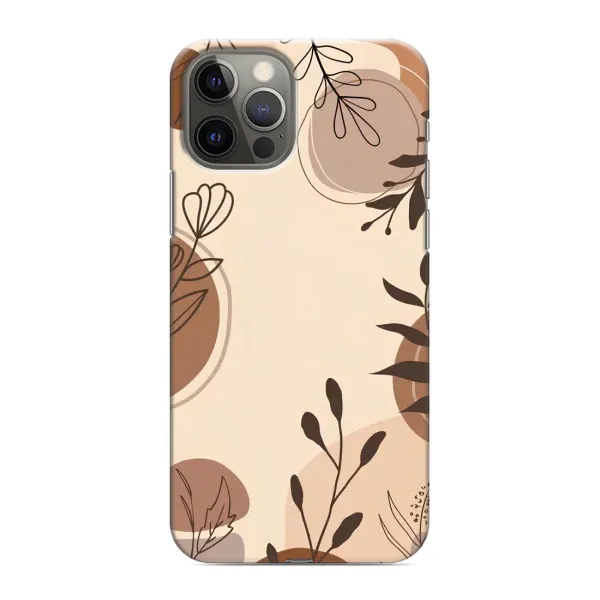 Чохол з принтом «Коричневі квіти» для iPhone 12 Pro