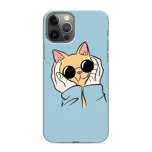 Чохол з принтом «Котик в окулярах» для iPhone 12 Pro