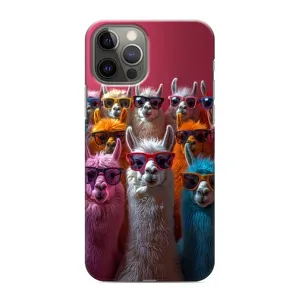 Чохол з принтом стильні тварини для Apple 12 Pro (Лами в окулярах)