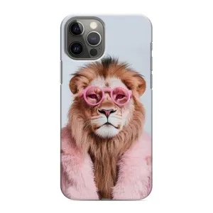 Чохол з принтом стильні тварини для Apple 12 Pro (Лев в окулярах)