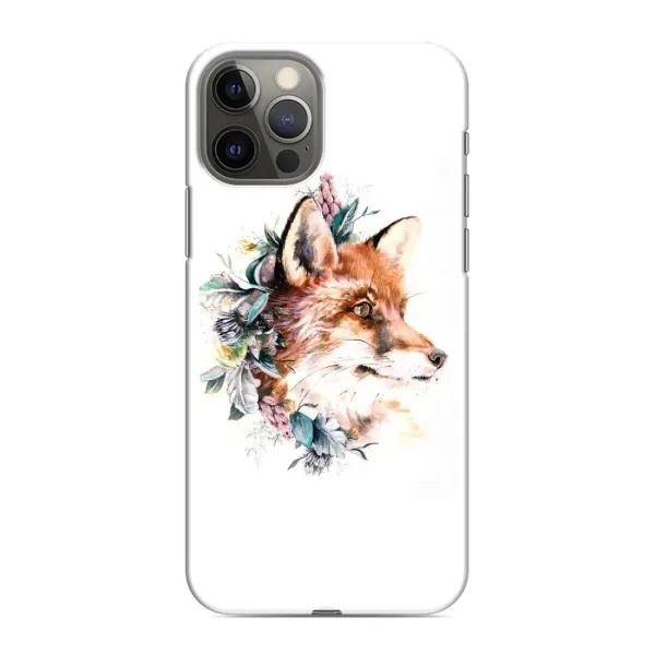 Чохол з принтом «Лиса в квітах» для iPhone 12 Pro