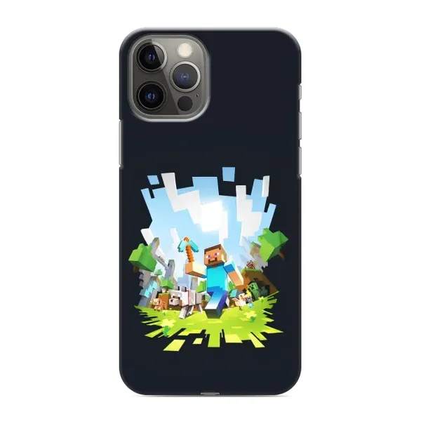 Чохол з принтом «персонажі Minecraft» для iPhone 12 Pro