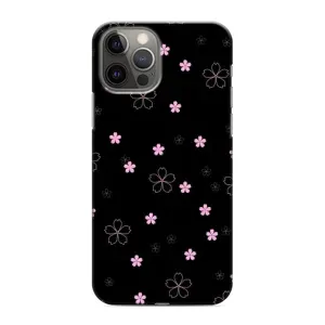Чохол з принтом «Рожеві квіти на чорному» для iPhone 12 Pro