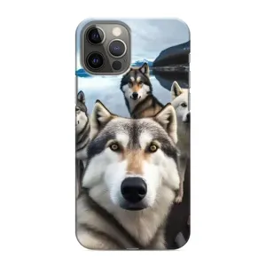 Чохол з принтом «Селфі Хаскі» для iPhone 12 Pro