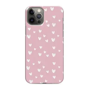 Чохол з принтом «Сердечки на рожевому» для iPhone 12 Pro