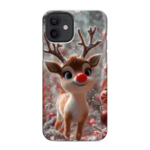 Яркий чехол для iPhone 12 с Зимними Оленятами