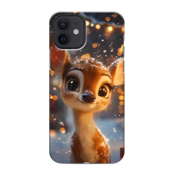 Чохол з принтом «Оленятко серед гірлянд» для iPhone 12