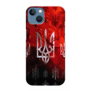 Украинские Чехлы для iPhone 13 Mini с картинкой УПА (AlphaPrint) (ГЕРБ УПА)