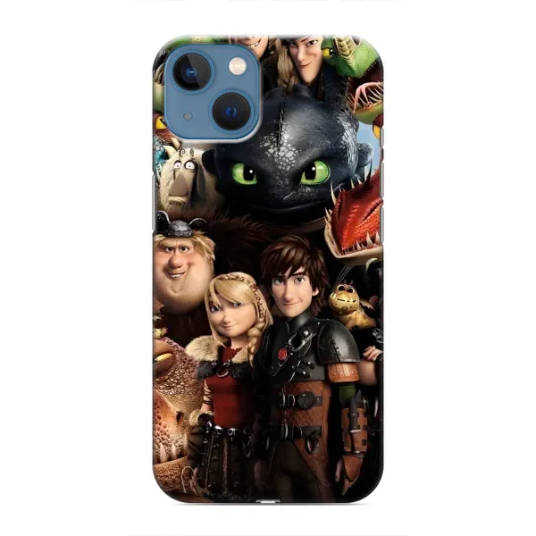Чохол з принтом «Персонажі дракона» для iPhone 13 Mini