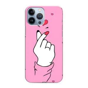 Чехол с принтом для iPhone 13 Pro Max (AlphaPrint - Знак сердечка)