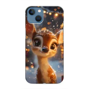Чехол с принтом «Олененок среди гирлянд» для iPhone 13