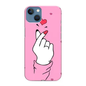 Чохол з принтом для iPhone 13 (AlphaPrint - Знак сердечка)