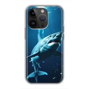 Чохол з картинкою 'Хижаки' для iPhone 14 Pro Max (Акула під водою)