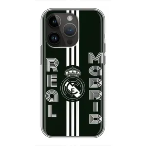 ФК Реал Мадрид чохли для iPhone 14 Pro Max (AlphaPrint) (чорно білий Реал)