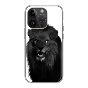 Чохли з картинкою животних iPhone 14 Pro Max (Чорний ЛЕВ)