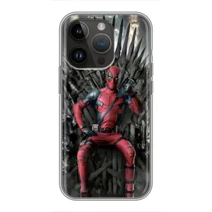 Чохол з принтом «Дедпул на троні» для iPhone 14 Pro Max