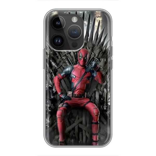 Чохол з принтом «Дедпул на троні» для iPhone 14 Pro Max