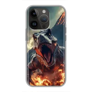 Чохол з картинкою 'Хижаки' для iPhone 14 Pro Max (Вогняний динозавр)