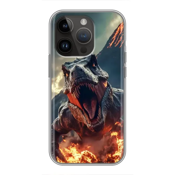 Чохол з принтом «Вогняний динозавр» для iPhone 14 Pro Max Чохол з принтом «Вогняний динозавр» для iPhone 14 Pro Max