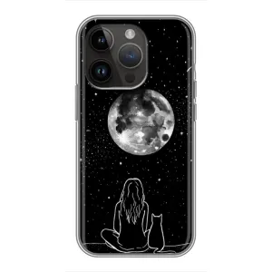 Чохол з принтом «Дівчина з котом» для iPhone 14 Pro Max