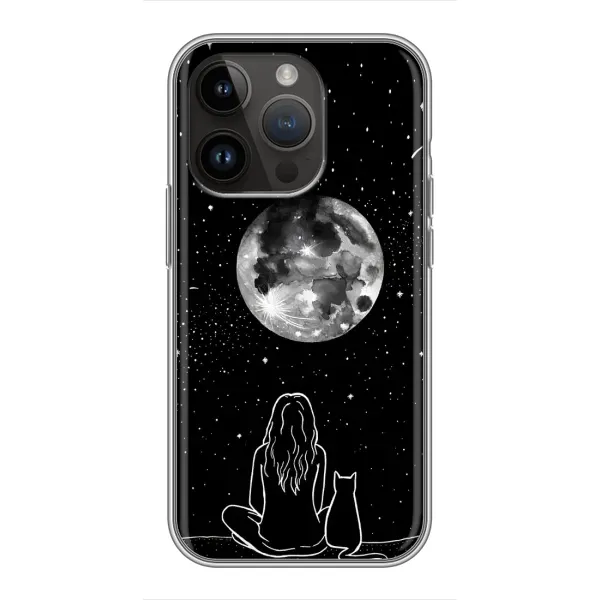 Чохол з принтом «Дівчина з котом» для iPhone 14 Pro Max Чохол з принтом «Дівчина з котом» для iPhone 14 Pro Max