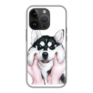 Чехол с принтом «Довольный Хаски» для iPhone 14 Pro Max
