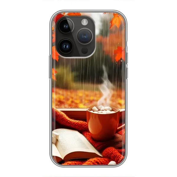 Чохол з принтом «Кава і дощ» для iPhone 14 Pro Max Чохол з принтом «Кава і дощ» для iPhone 14 Pro Max
