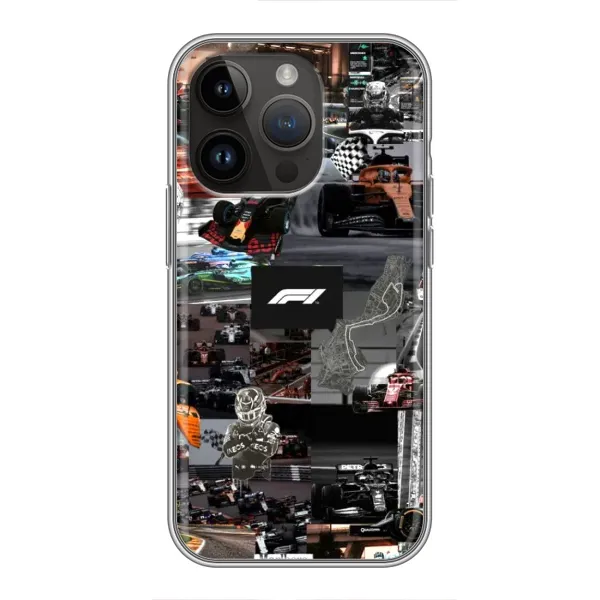 Чохол з принтом «Гоночний колаж Ф1» для iPhone 14 Pro Max