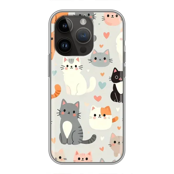 Чохол з принтом «Колаж котів» для iPhone 14 Pro Max Чохол з принтом «Колаж котів» для iPhone 14 Pro Max