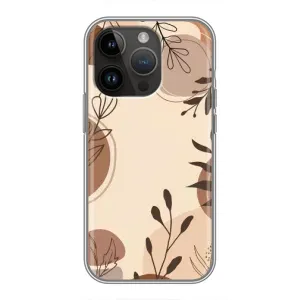 Чохол з принтом «Коричневі квіти» для iPhone 14 Pro Max