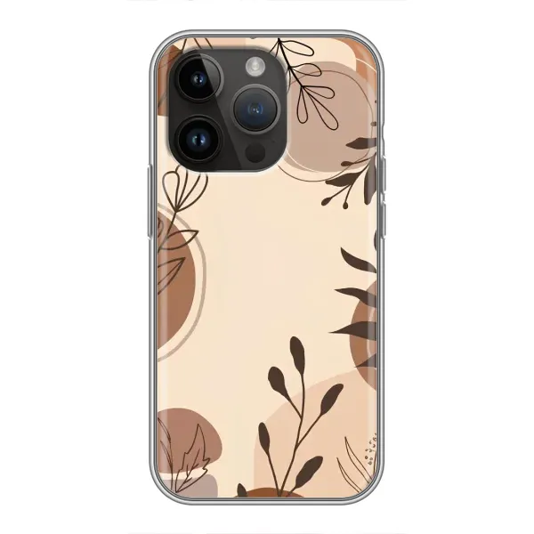 Чохол з принтом «Коричневі квіти» для iPhone 14 Pro Max