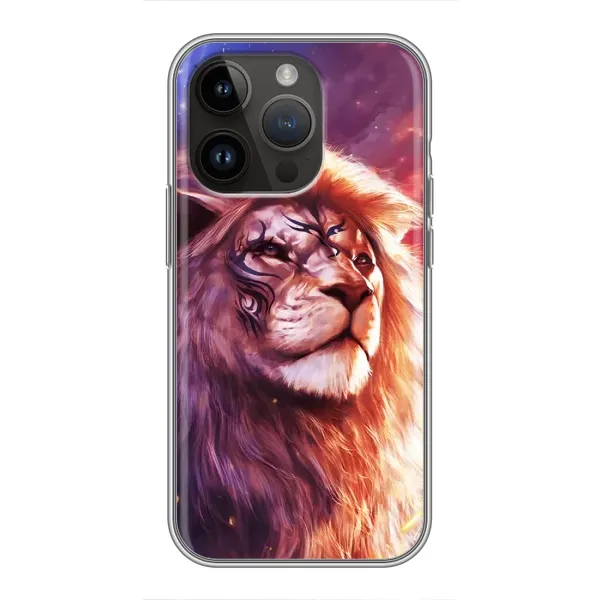 Чохол з принтом «Красочний Лев» для iPhone 14 Pro Max