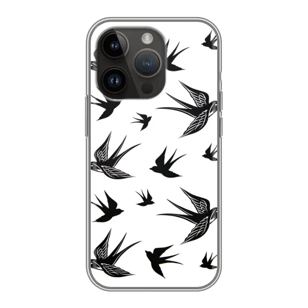 Чохол з принтом «Ластівки» для iPhone 14 Pro Max