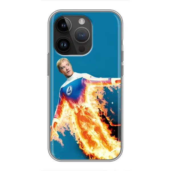 Чохол з принтом «Людина-факел у вогні» для iPhone 14 Pro Max