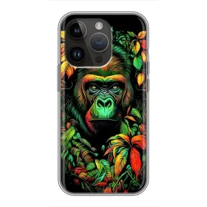 Чохол з принтом «Мавпа в квітах» для iPhone 14 Pro Max